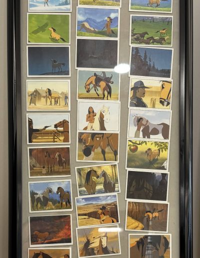 Framed collection of thirty images from "Spirit: Stallion of the Cimarron."